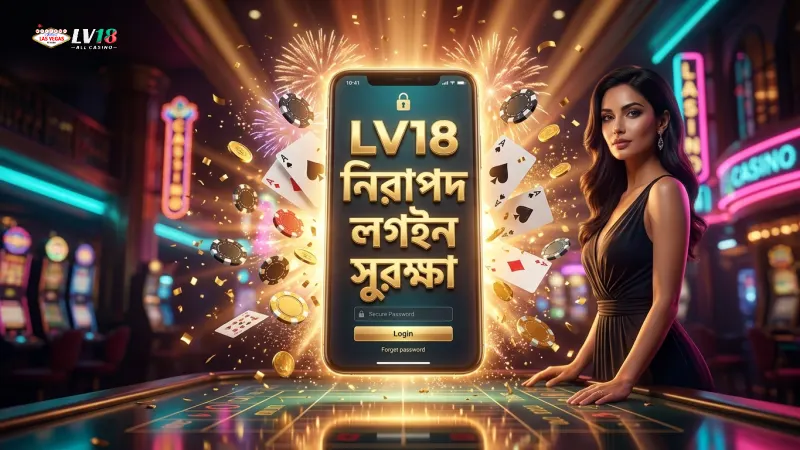 LV18 নিরাপদ লগইন ও ভেরিফিকেশনের মাধ্যমে খেলোয়াড়ের তথ্য সুরক্ষিত রাখে।