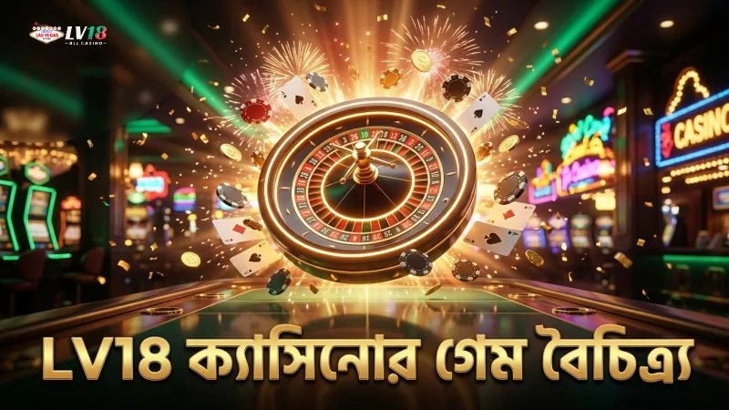 LV18 ক্যাসিনোর বিভিন্ন গেমের বৈচিত্র্য ও জনপ্রিয়তা তুলে ধরা হয়েছে